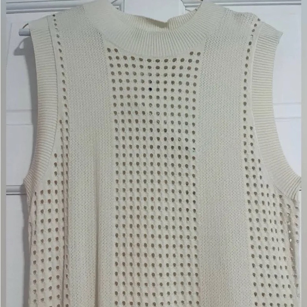 NWT CALIA Women's Crochet Cover Up Dress - Light Sand - Picture 3 of 4